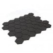 Hexagon Matt Black 32.5cm x 28.1cm (5.1cm x 5.9cm) Mosaic Tile