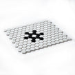Hexagon Matt Black & White Snow (2.3cm x 2.3cm) 30m x 26cm Mosaic Tile