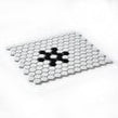 Hexagon Matt Black & White Snow (2.3cm x 2.3cm) 30m x 26cm Mosaic Tile