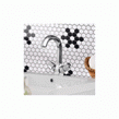 Hexagon Matt Black & White Snow (2.3cm x 2.3cm) 30m x 26cm Mosaic Tile
