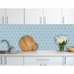 Hexagon Matt Blue Mosaic (9.5cm x 9.5cm) 29.5cm x 25.6cm Wall & Floor Tile