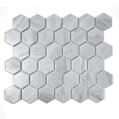 Hexagon Matt Cement (5.1 cm x 5.9cm) 30cm x 28cm Mosaic Tile
