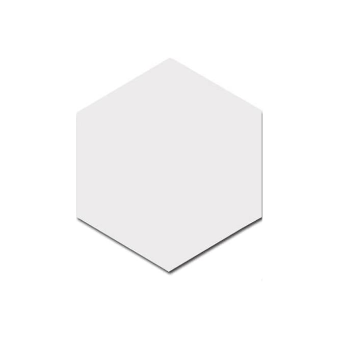 Hexagon Matt White 17.5cm x 20cm Wall and Floor Tile