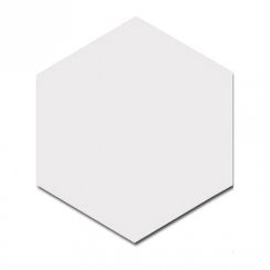 Hexagon Matt White 17.5cm x 20cm Wall and Floor Tile