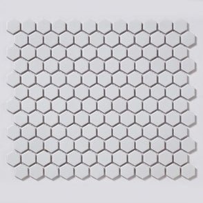 Hexagon Matt White 30cm x 26cm (2.3cm x 2.6cm) Mosaic Tile