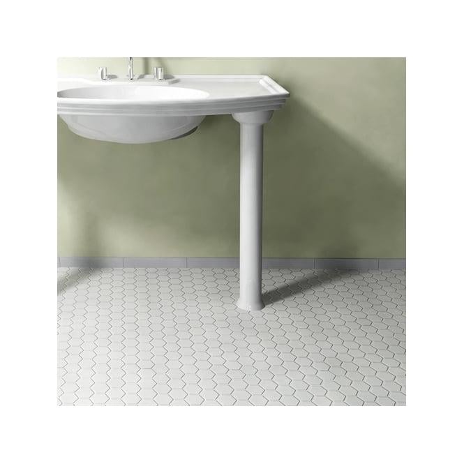 Hexagon Matt White 32.5cm x 28.1cm (5.1 cm x 5.9cm) Mosaic Tile