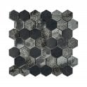 Hexagon Nero Marquina Mix (4.8cm x 4.8cm) 30.5cm x 29.8cm Mosaic Tile