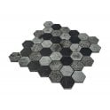 Hexagon Nero Marquina Mix (4.8cm x 4.8cm) 30.5cm x 29.8cm Mosaic Tile