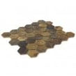 Hexagon Oxidised Gold (5.1cm x 5.9cm) 29.5cm x 30.5cm Mosaic Tile