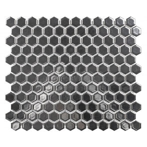 Hexagon Silver (2.3cm x 2.3cm) 30cm x 26cm Mosaic Tile