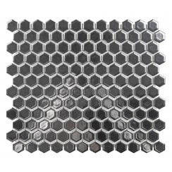 Hexagon Silver (2.3cm x 2.3cm) 30cm x 26cm Mosaic Tile