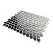 Hexagon Silver (2.3cm x 2.3cm) 30cm x 26cm Mosaic Tile