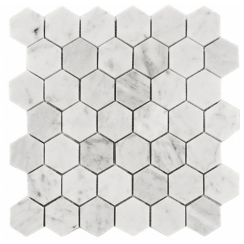 Hexagon Staturio Matt (5.1cm x 5.1cm) 30cm x 28cm Mosaic Tile