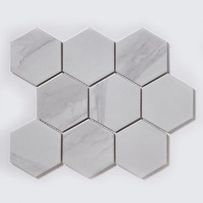 Hexagon Staturio Matt (9.5cm x 9.5cm) 29.5cm x 25.6cm Mosaic Tile