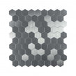 Hexagon Steel Mosaic 30cm x 30cm Peel & Stick Mosaic Tile