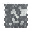 Hexagon Steel Mosaic 30cm x 30cm Peel & Stick Mosaic Tile