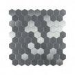 Hexagon Steel Mosaic 30cm x 30cm Peel & Stick Mosaic Tile