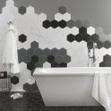 British Ceramic Tile Hexagon White 175mm x 202mm Multi-Use Tile