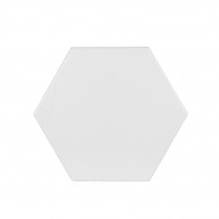 British Ceramic Tile Hexagon White 175mm x 202mm Multi-Use Tile