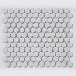 Hexagon White Gloss 30cm x 26cm (2.3cm x 2.3cm) Mosaic Tile
