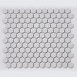 Hexagon White Gloss 30cm x 26cm (2.3cm x 2.3cm) Mosaic Tile
