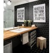 Hexagon XL Matt Black 29.55cm x 25.6cm (9.5cm x 11cm) Mosaic Tile