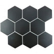 Hexagon XL Matt Black 29.55cm x 25.6cm (9.5cm x 11cm) Mosaic Tile