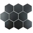 Hexagon XL Matt Black 29.55cm x 25.6cm (9.5cm x 11cm) Mosaic Tile