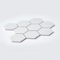 Hexagon XL Matt White 29.55cm x 25.6cm (9.5cm x 11cm) Mosaic Tile