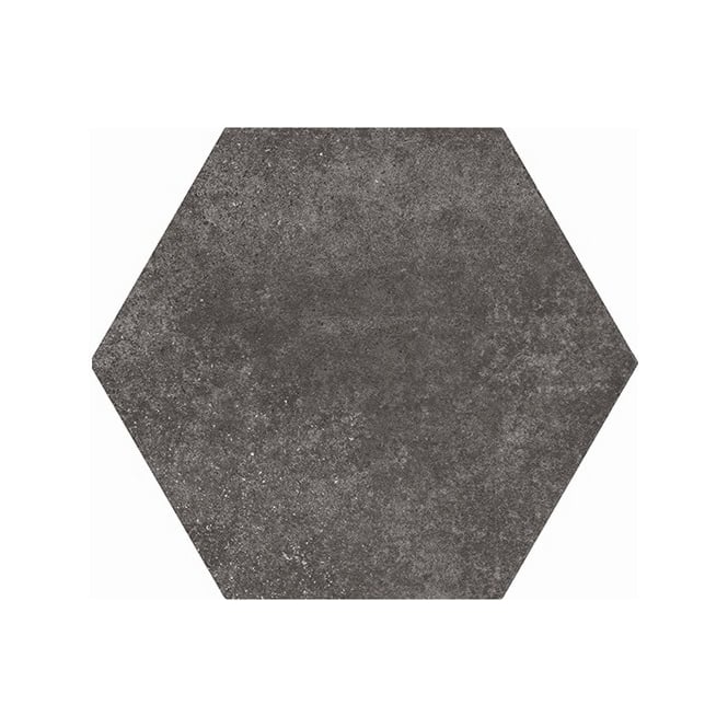 Equipe Hexatile Cement Black 17.5cm x 20cm Wall and Floor Tile