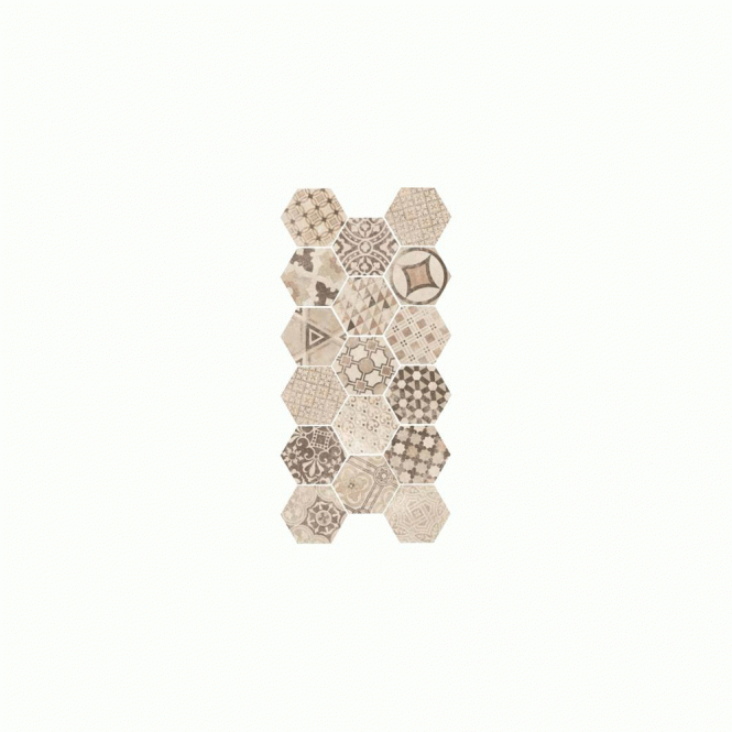 Equipe Hexatile Cement Garden Sand 17.5cm x 20cm Wall and Floor Tile