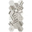 Equipe Hexatile Cement Geo Grey 17.5cm x 20cm Wall and Floor Tile