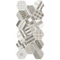 Equipe Hexatile Cement Geo Grey 17.5cm x 20cm Wall and Floor Tile
