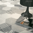 Equipe Hexatile Cement Geo Grey 17.5cm x 20cm Wall and Floor Tile
