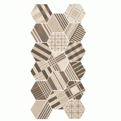 Equipe Hexatile Cement Geo Sand 17.5cm x 20cm Wall and Floor Tile