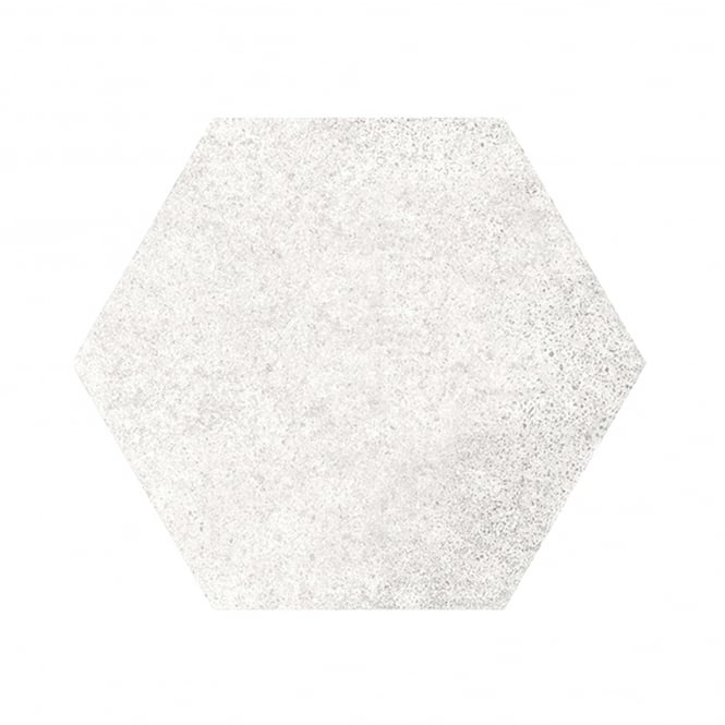 Hexatile Cement White 17.5cm x 20cm Wall and Floor Tile