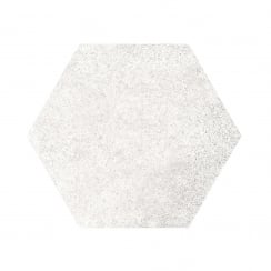 Hexatile Cement White 17.5cm x 20cm Wall and Floor Tile