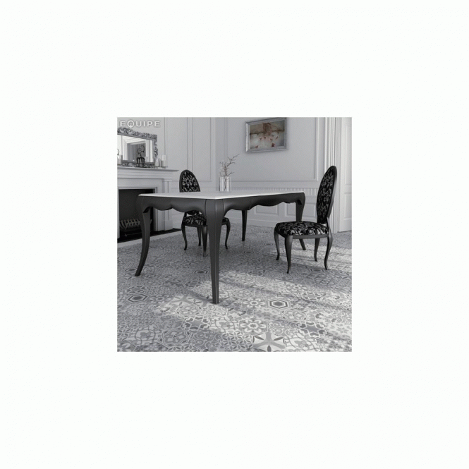 Hexatile Harmony Black and White 17.5cm x 20cm Floor Tile