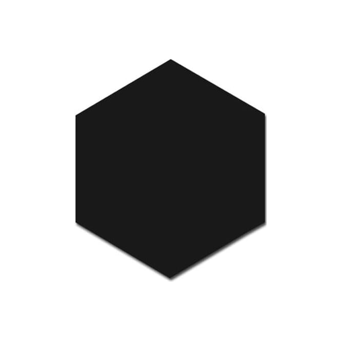 Hexatile Matt Black 17.5cm x 20cm Wall and Floor Tile