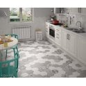 Hexatile Matt Grey 17.5cm x 20cm Wall and Floor Tile
