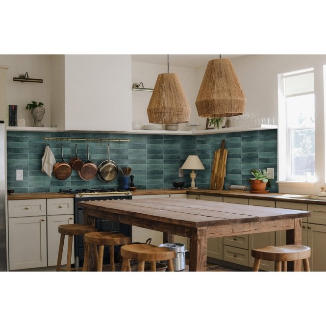 Hope Green 7.5cm x 30cm Wall Tile