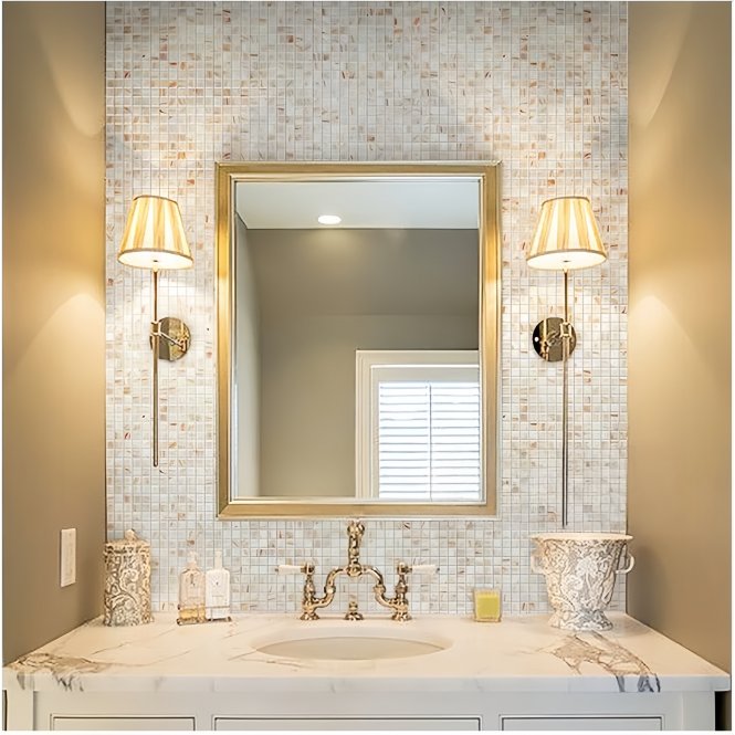 Hot Melt Coral 32.7cm x 32.7cm Mosaic Tile
