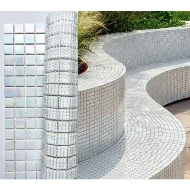 Hot Melt Iridescent Pearl 32.7cm x 32.7cm Mosaic Tile