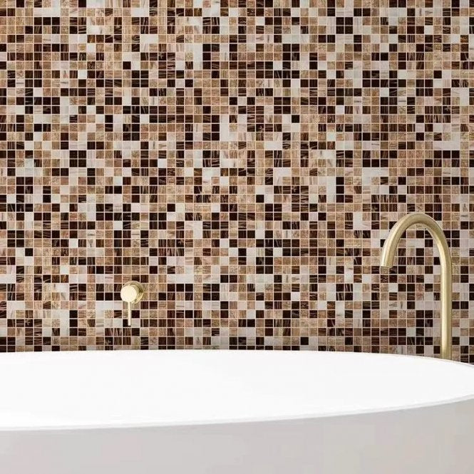 Hot Melt Kobicha Mix 32.7cm x 32.7cm Mosaic Tile