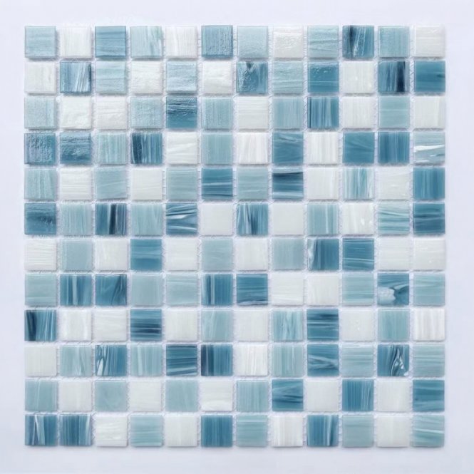 Hot Melt Pool Blue 32.7cm x 32.7cm Mosaic Tile
