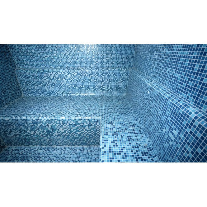 Hot Melt Pool Blue 32.7cm x 32.7cm Mosaic Tile