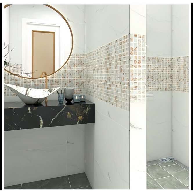 Hot Melt Primrose 32.7cm x 32.7cm Mosaic Tile