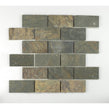 Indian Slate Multicolour (4.8cm x 9.8cm) 30.2cm x 30.2cm Wall & Floor Mosaic Sheet