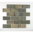 Indian Slate Multicolour (4.8cm x 9.8cm) 30.2cm x 30.2cm Wall & Floor Mosaic Sheet
