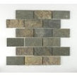 Indian Slate Multicolour (4.8cm x 9.8cm) 30.2cm x 30.2cm Wall & Floor Mosaic Sheet